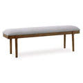 Signature Design by Ashley Lyncott Gris/Marrón Banco de Comedor Tapizado de 59 pulgadas - 59.25 An. x 15.13 Prof. x 19.75 Al.