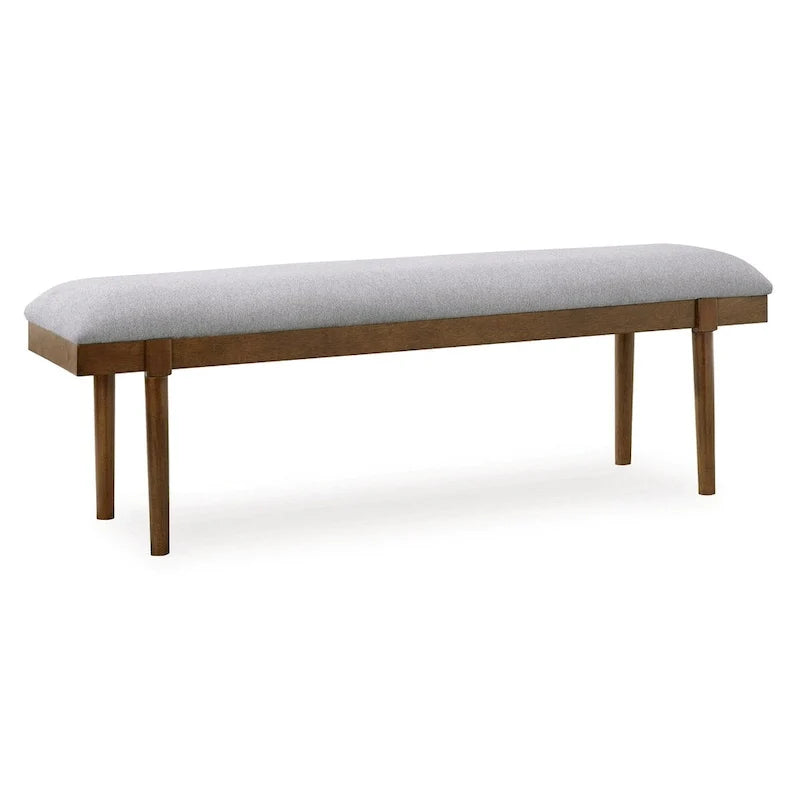 Signature Design by Ashley Lyncott Gris/Marrón Banco de Comedor Tapizado de 59 pulgadas - 59.25 An. x 15.13 Prof. x 19.75 Al.
