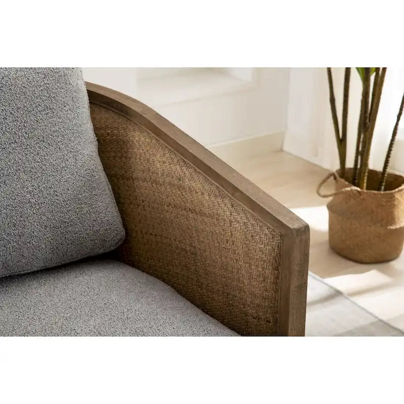 Sillón Giratorio de Barril, Cómodo Sillón Redondo Decorativo, Sillón Club Giratorio de Barril de 360 Grados, Sillón de Ocio con Estructura Tejida de Ratán