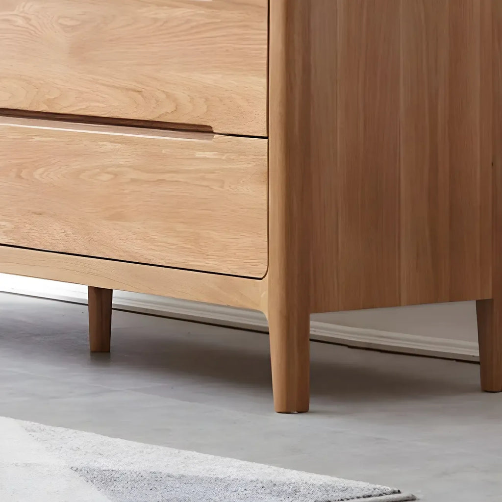Cómoda doble tradicional de madera de roble natural para dormitorio