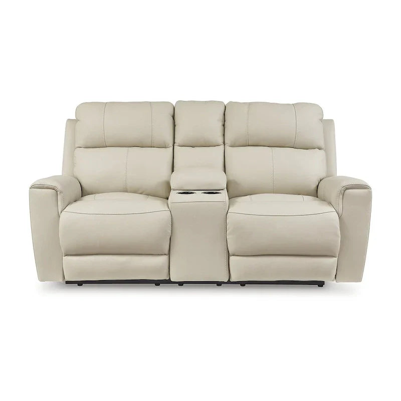 Sofá reclinable eléctrico Dahlmoore Beige Signature Design by Ashley con consola - 76 An. x 42 Prof. x 40 Al.