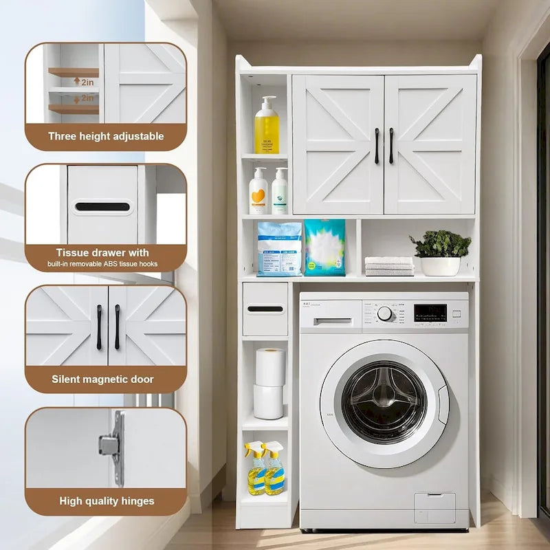 Armario de almacenamiento para colocar sobre el inodoro, estantes de almacenamiento de baño impermeables