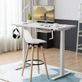 Struttura per scrivania sit-stand regolabile in altezza con manovella - da 70 cm a 115 cm, Bianca