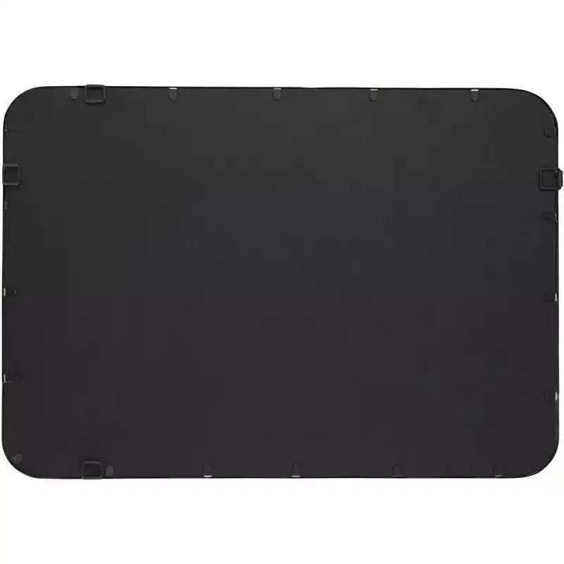 Espejo de pared rectangular con bordes redondeados para tocador - Marco de hierro negro biselado, 24"