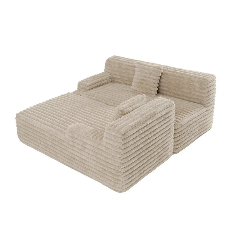 Sofá seccional Cloud, sofá moderno tapizado con 2 cojines, sofá de combinación libre, sofá seccional modular en forma de L
