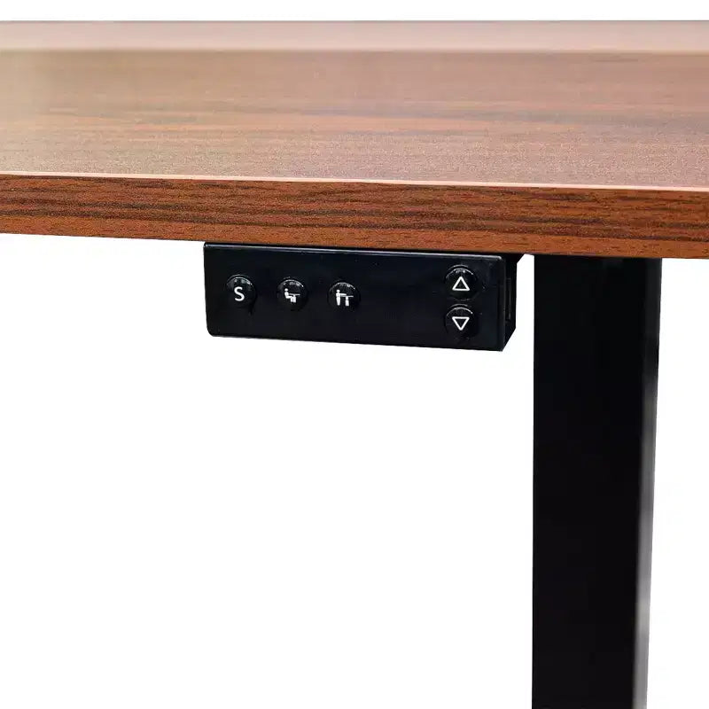 Scrivania a due piani compatta ed elettrica regolabile in altezza - 122 cm di larghezza