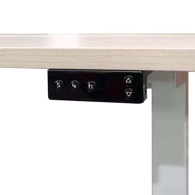 Scrivania a due piani compatta ed elettrica regolabile in altezza - 122 cm di larghezza
