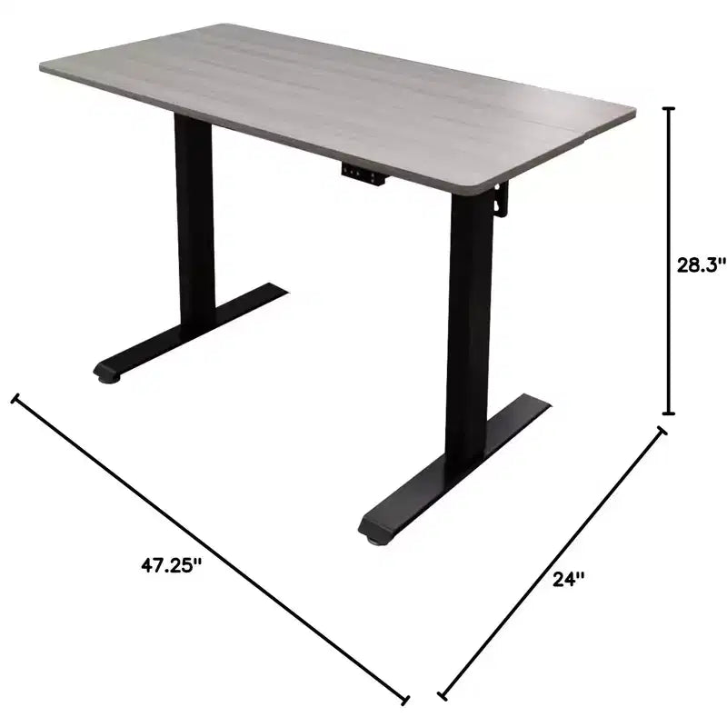 Scrivania a due piani compatta ed elettrica regolabile in altezza - 122 cm di larghezza