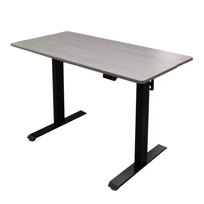 Scrivania a due piani compatta ed elettrica regolabile in altezza - 122 cm di larghezza