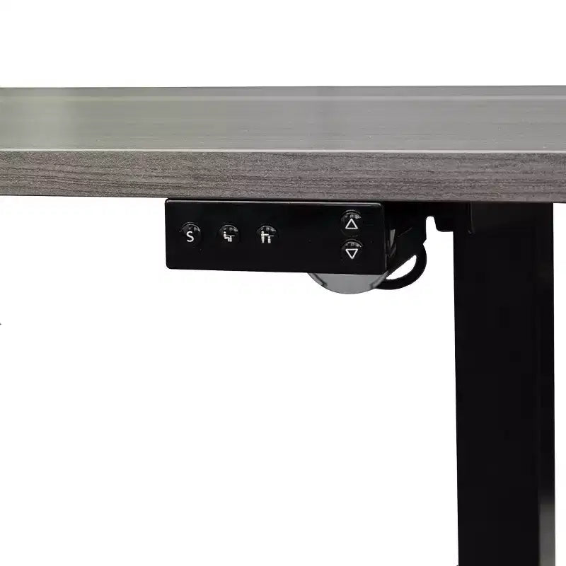 Scrivania a due piani compatta ed elettrica regolabile in altezza - 122 cm di larghezza