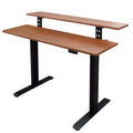 Scrivania a due piani compatta ed elettrica regolabile in altezza - 122 cm di larghezza