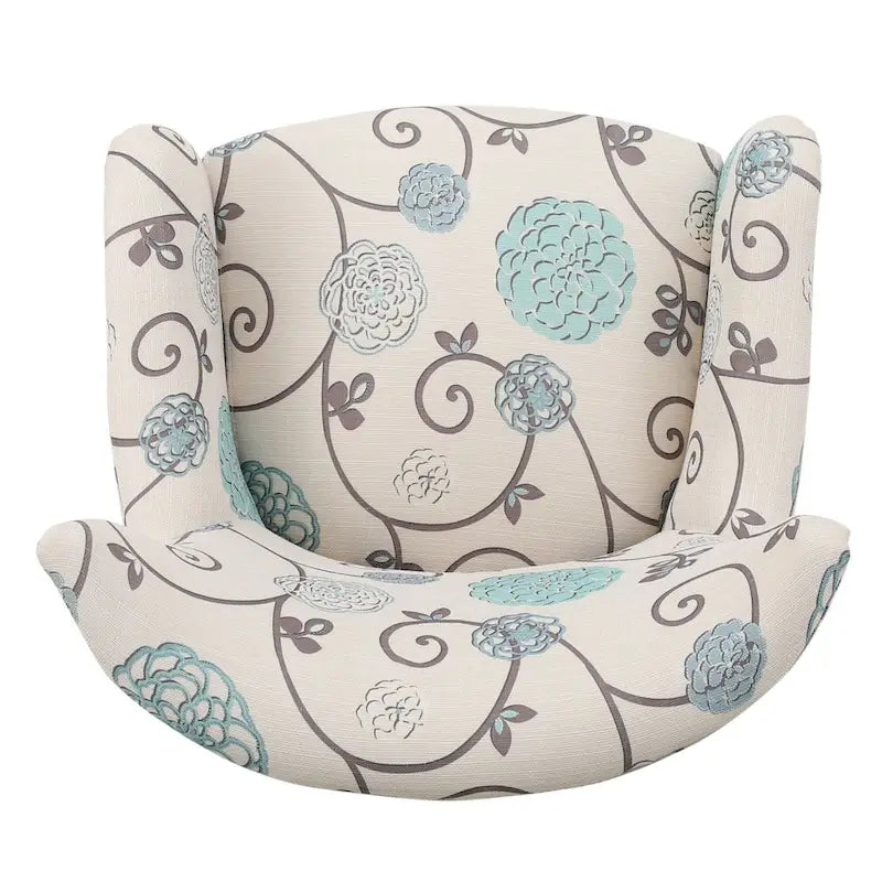 Sillón tapizado de respaldo alto Modern Retro de 30.25 pulgadas con patas de madera para sala de estar