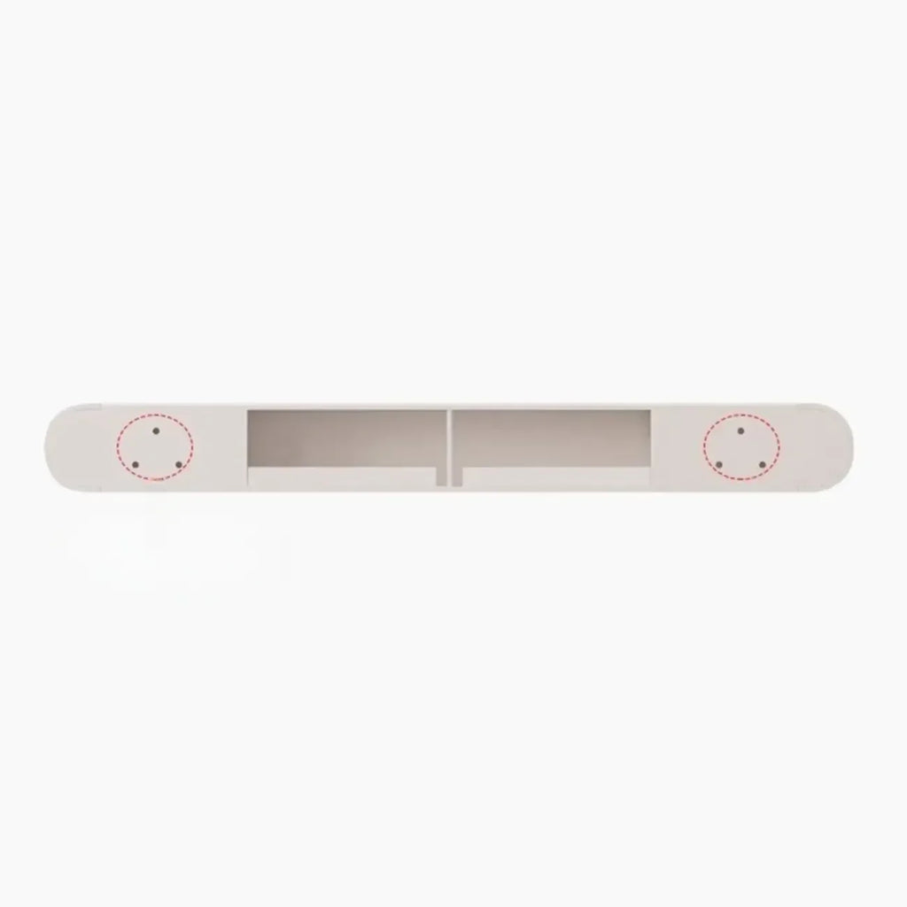 Mueble de TV Flotante de Madera Blanca con Almacenamiento para Sala de Estar