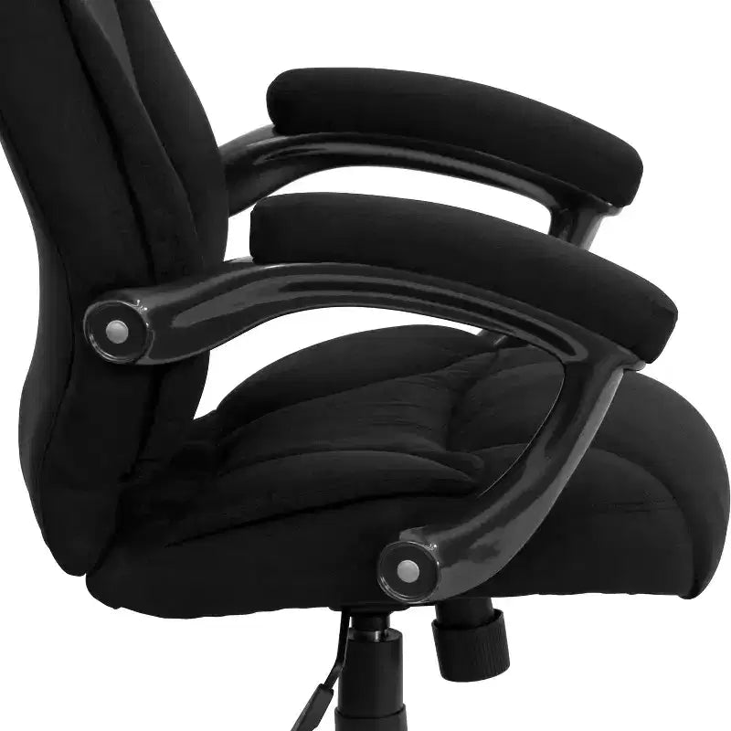 Sedia da ufficio ergonomica direzionale con schienale alto e base e braccioli in nylon argentato