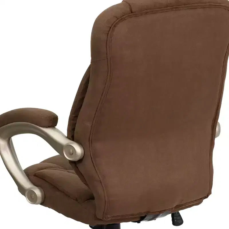 Sedia da ufficio ergonomica direzionale con schienale alto e base e braccioli in nylon argentato