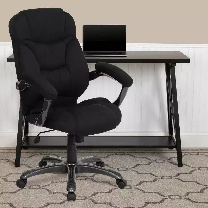 Sedia da ufficio ergonomica direzionale con schienale alto e base e braccioli in nylon argentato