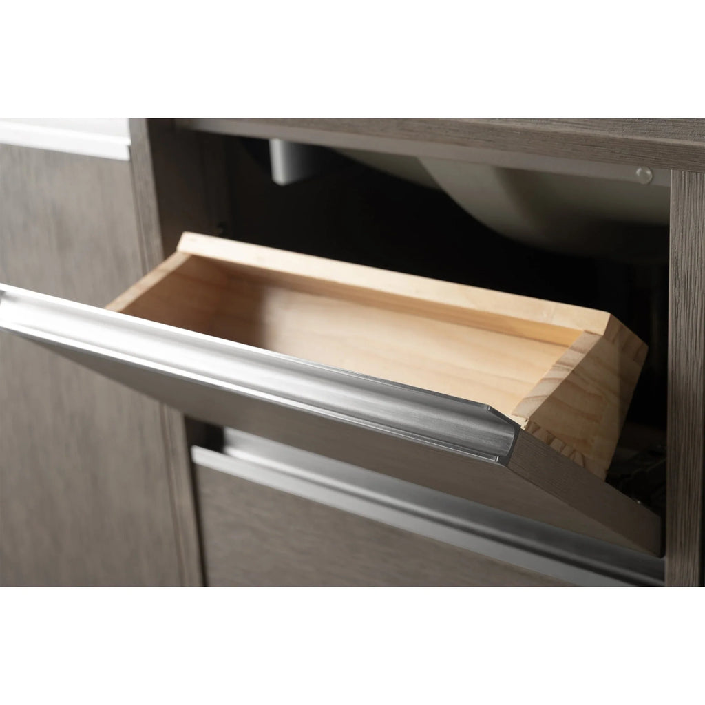 Mueble de baño Vanity Art con lavabo de cerámica y encimera de mármol de ingeniería
