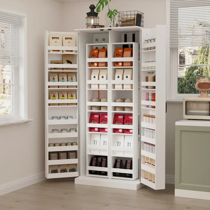 Organizador de cocina versátil: Armario compacto de 31.5" con almacenamiento inteligente