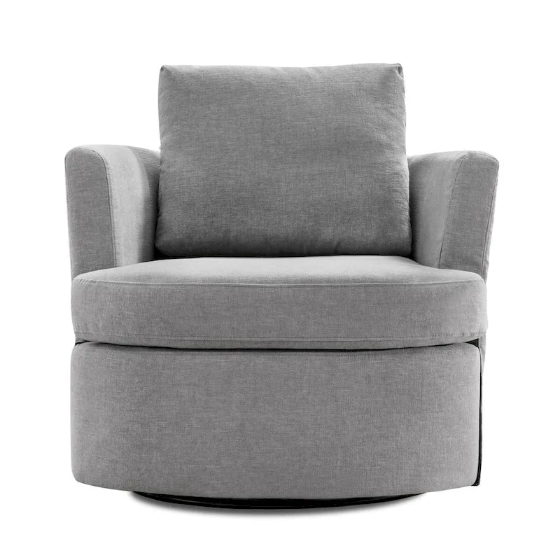 Juego de sillones giratorios tapizados en chenilla moderna, juego de sillones giratorios modernos para sala de estar