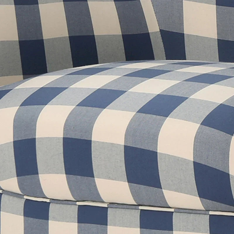 Sillón tapizado de respaldo alto Modern Retro de 30.25 pulgadas con patas de madera para sala de estar