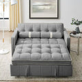 Sofá Cama Extraíble Multifuncional de Terciopelo con Respaldo Reclinable Ajustable con Almohadas - N/A