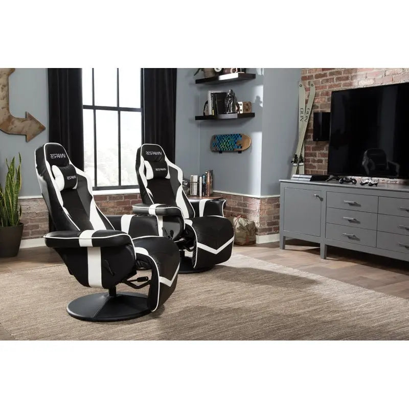 Sillón reclinable para videojuegos - Silla de juego reclinable con reposapiés