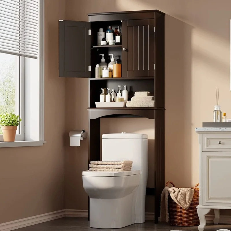 Armario de almacenamiento para baño, Armario de almacenamiento para inodoro, Estante de baño sobre el inodoro, Ahorrador de espacio para inodoro