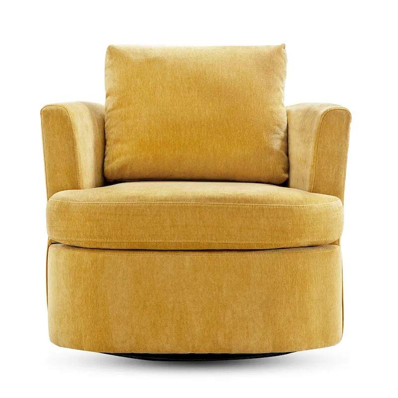 Juego de sillones giratorios tapizados en chenilla moderna, juego de sillones giratorios modernos para sala de estar