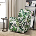 Arlette Sillón Reclinable Giratorio Manual Floral Contemporáneo con Respaldo Capitaneado