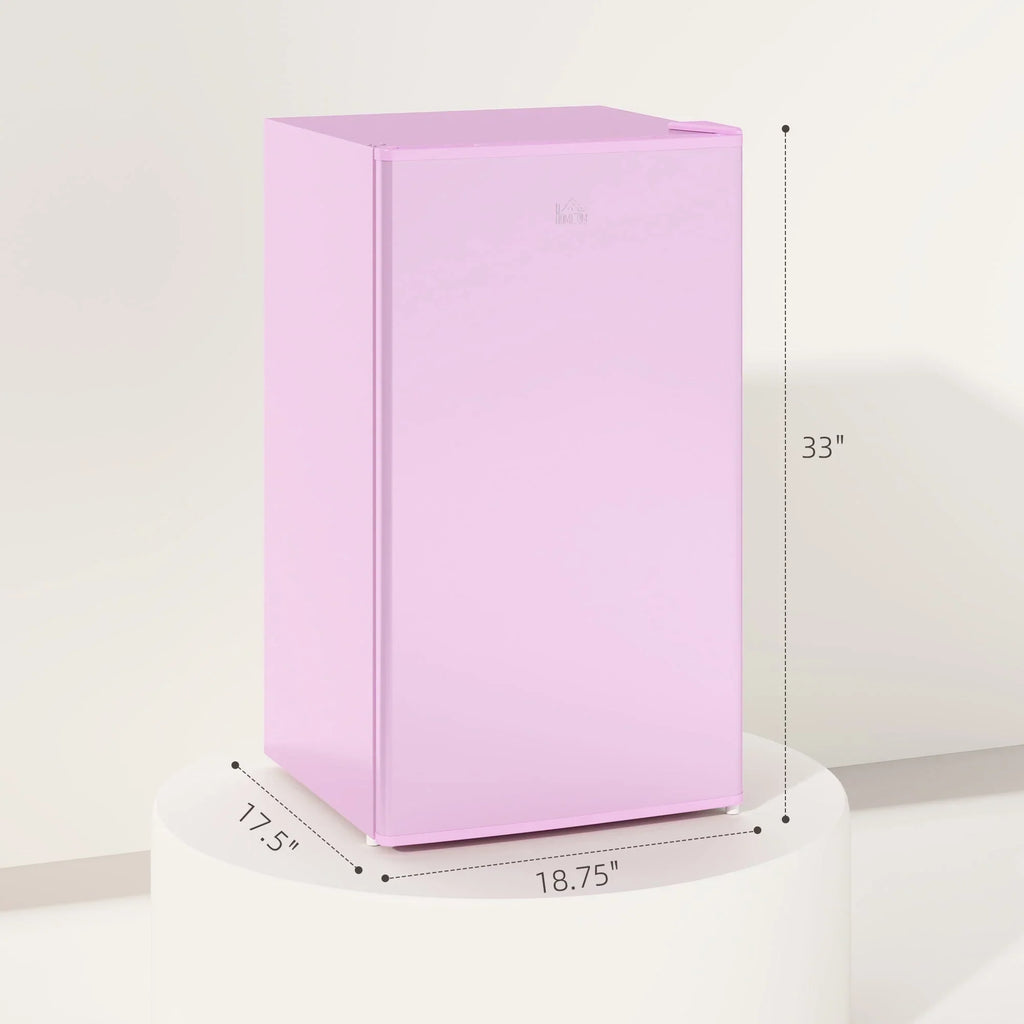 Mini Frigo da 3,2 Cu.Ft con Congelatore, Frigorifero Compatto a Porta Singola con Termostato Regolabile per Camera da Letto