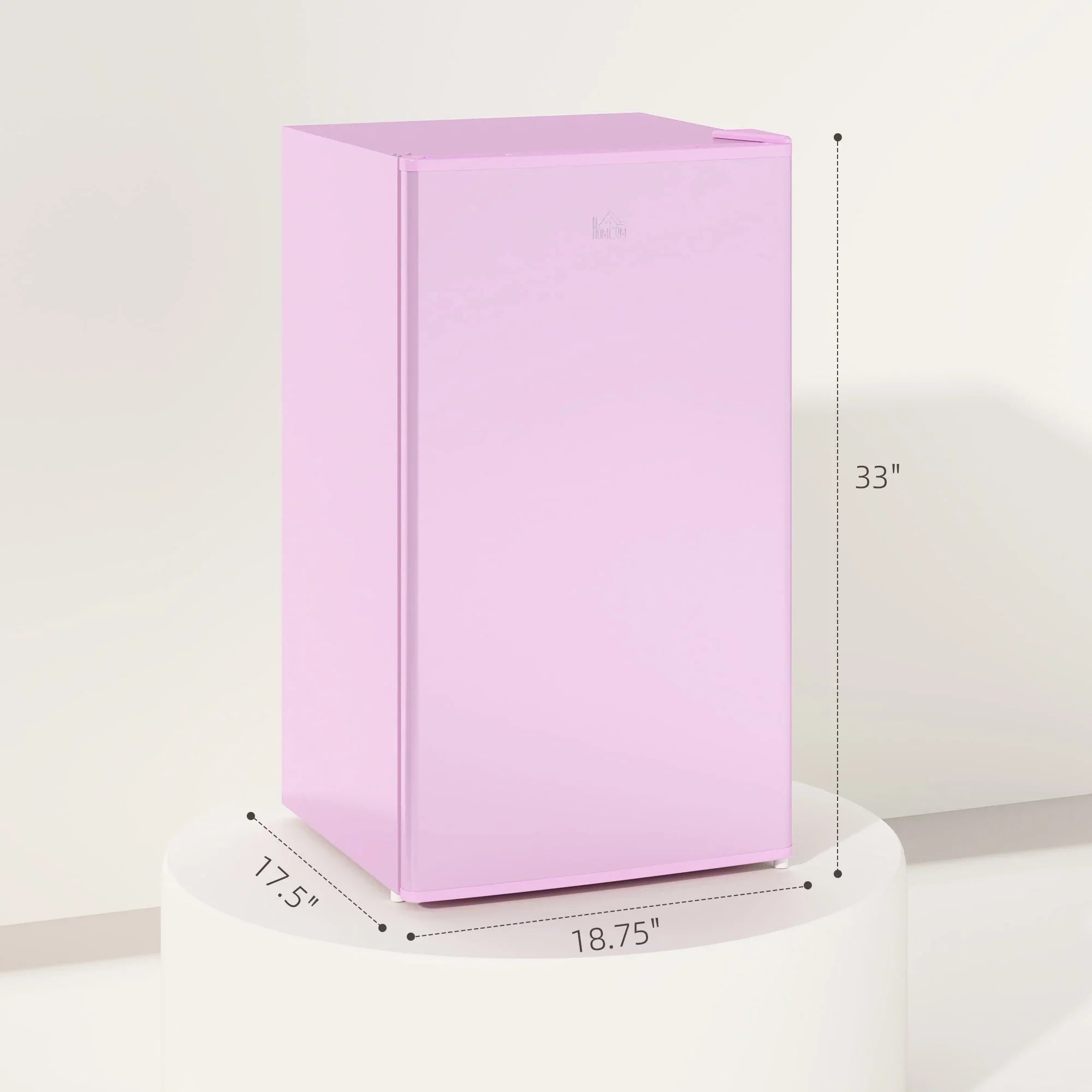 Mini Frigo da 3,2 Cu.Ft con Congelatore, Frigorifero Compatto a Porta Singola con Termostato Regolabile per Camera da Letto
