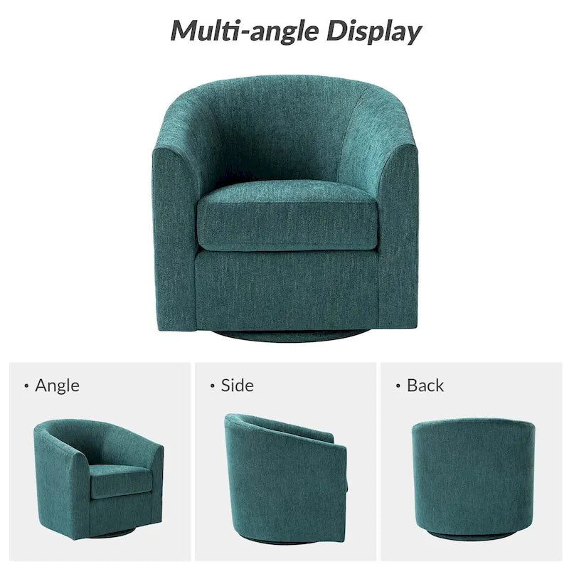 Sillón tapizado moderno Cuenca con base giratoria