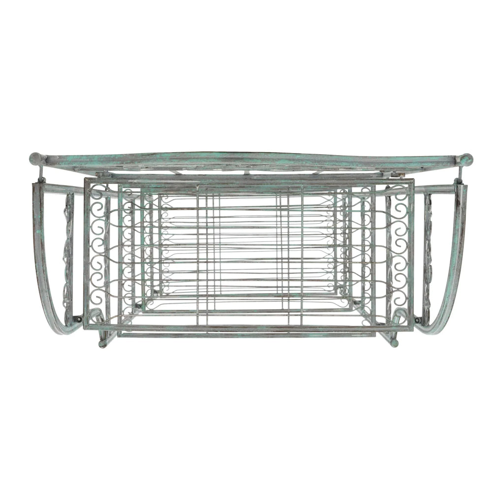 SAFAVIEH Bryn Estantería de panadero victoriana de hierro forjado de 4 niveles para exteriores - 25 pulg. An. x 15 pulg. Prof. x 63 pulg. Al. - 25 An. x 15 Prof. x 63 Al.