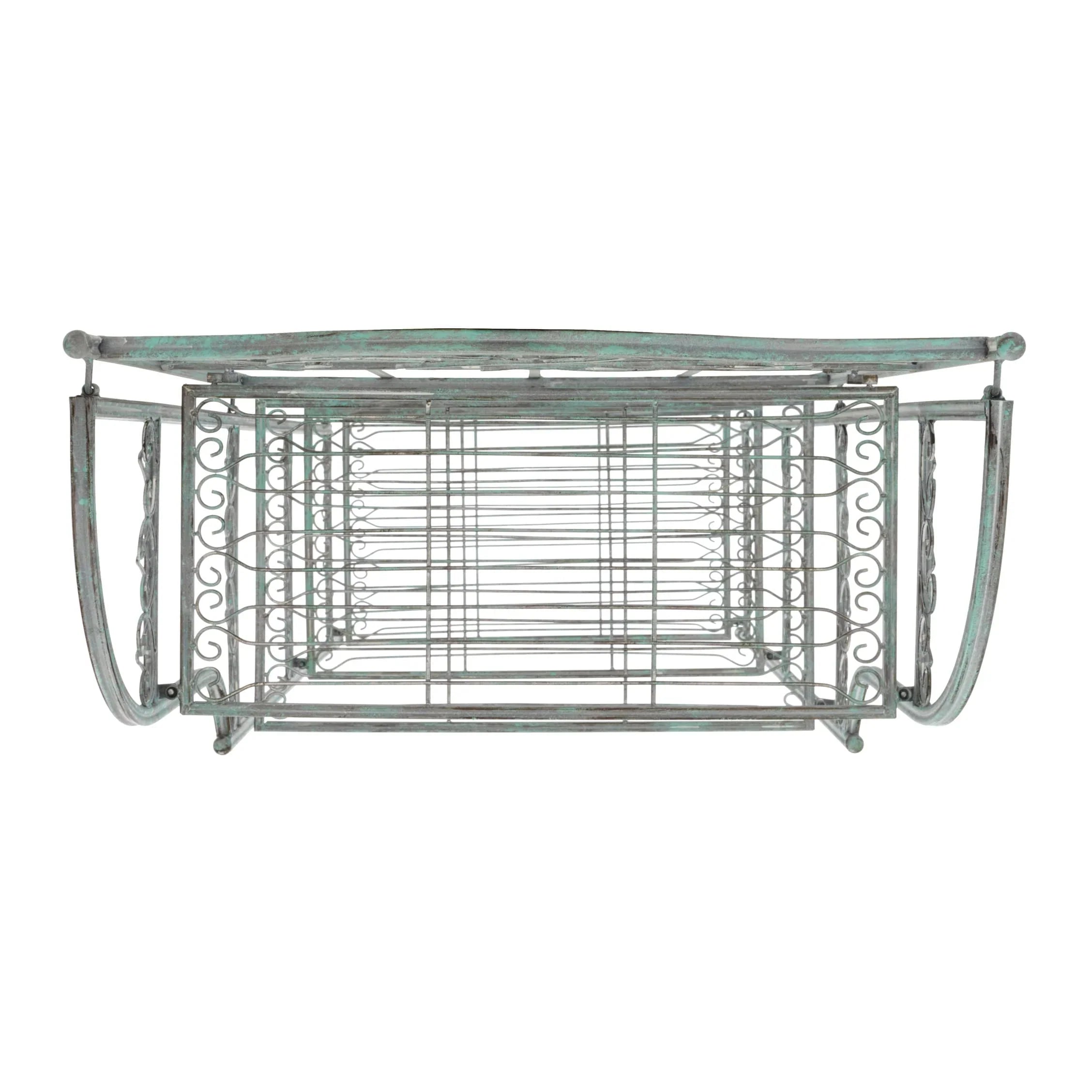 SAFAVIEH Bryn Estantería de panadero victoriana de hierro forjado de 4 niveles para exteriores - 25 pulg. An. x 15 pulg. Prof. x 63 pulg. Al. - 25 An. x 15 Prof. x 63 Al.