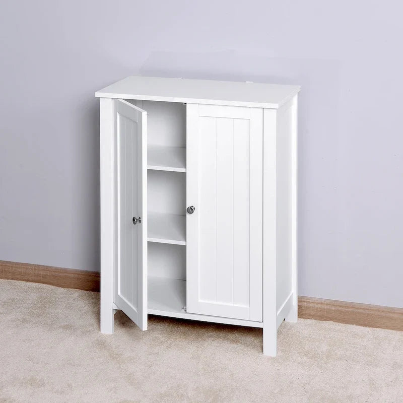 Armario de almacenamiento de doble puerta para suelo de baño