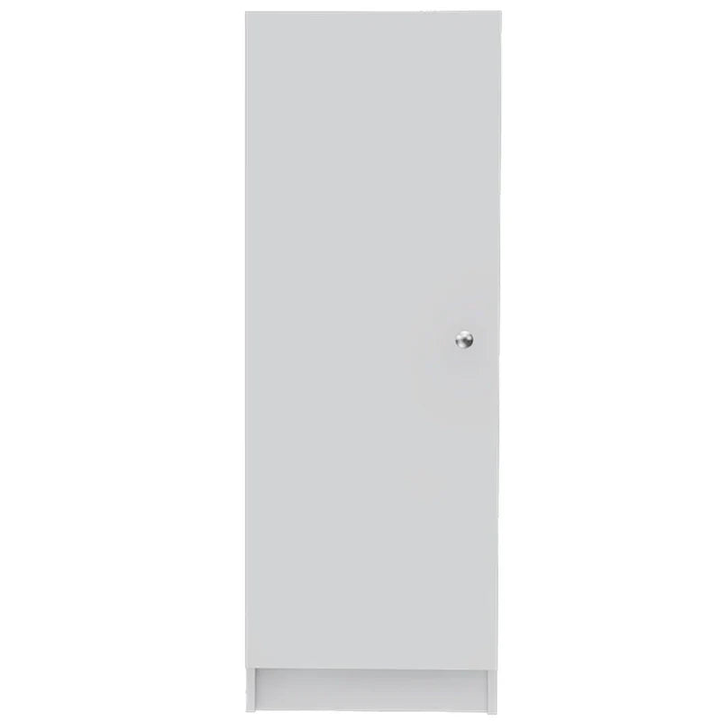 HomeRoots Alacena o armario de almacenamiento de madera blanca de 47" - 16.9" X 47.4" X 12.3"