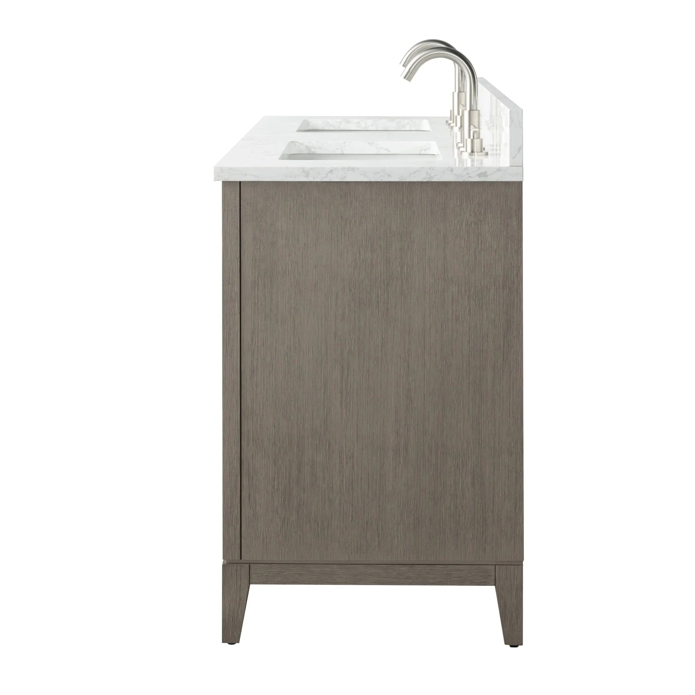 Mueble de baño Vanity Art con lavabo de cerámica y encimera de mármol de ingeniería