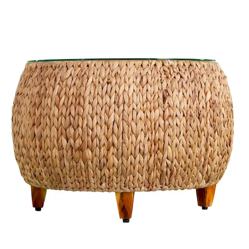 Mesa de centro redonda de jacinto de agua Terraza de SEI Furniture
