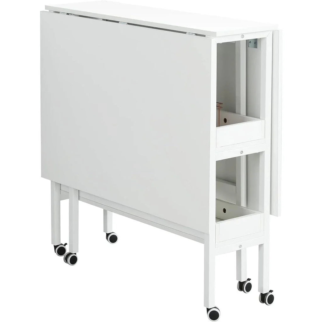 Mesa de manualidades ajustable en altura con estantes de almacenamiento, mesa de corte plegable móvil para oficina en casa, sala de costura, sala de manualidades