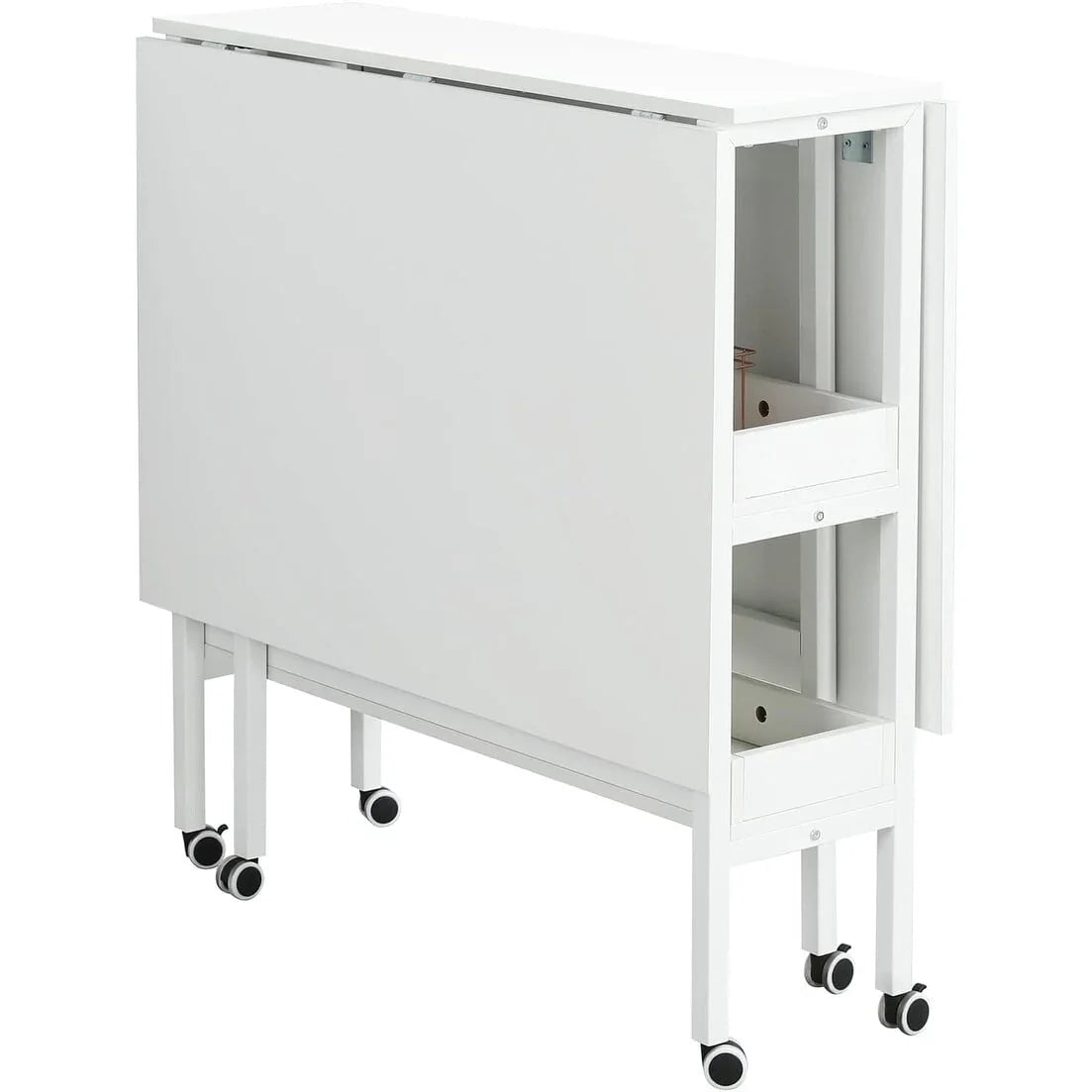 Mesa de manualidades ajustable en altura con estantes de almacenamiento, mesa de corte plegable móvil para oficina en casa, sala de costura, sala de manualidades