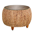 Mesa de centro redonda de jacinto de agua Terraza de SEI Furniture