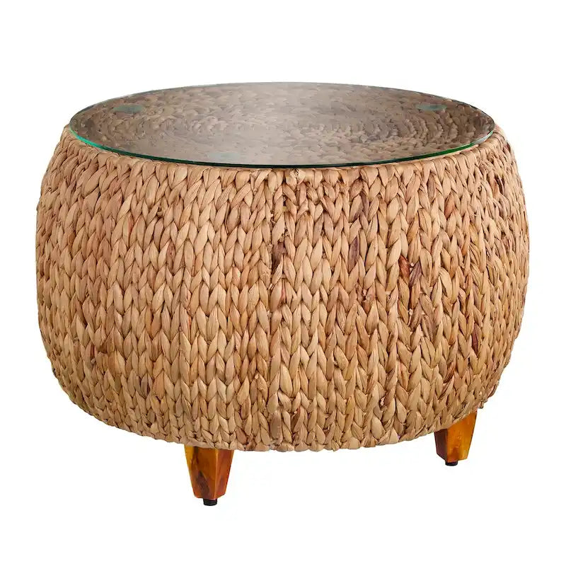 Mesa de centro redonda de jacinto de agua Terraza de SEI Furniture