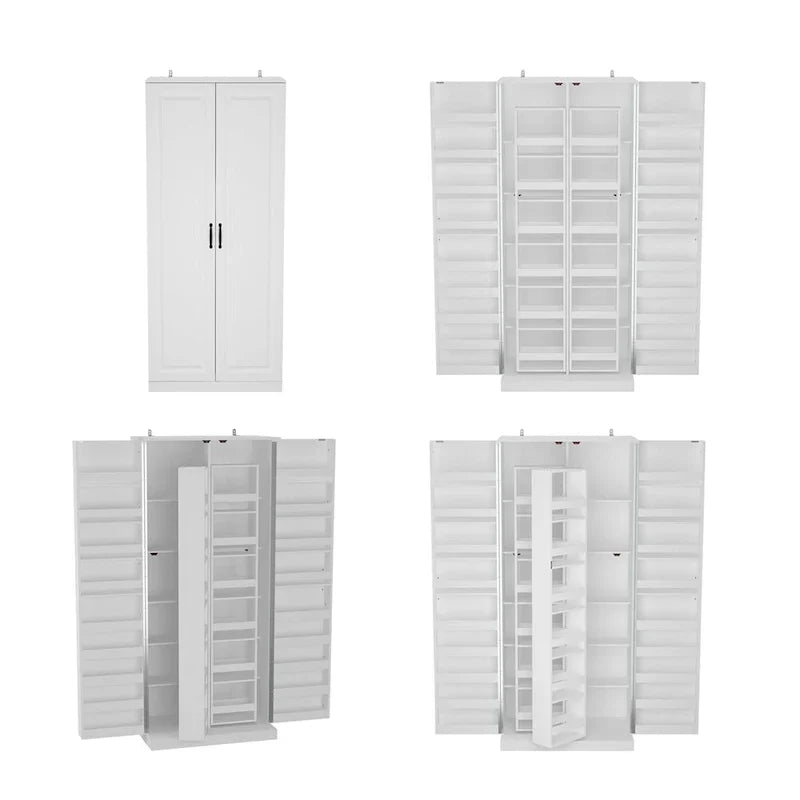 Organizador de cocina versátil: Armario compacto de 31.5" con almacenamiento inteligente
