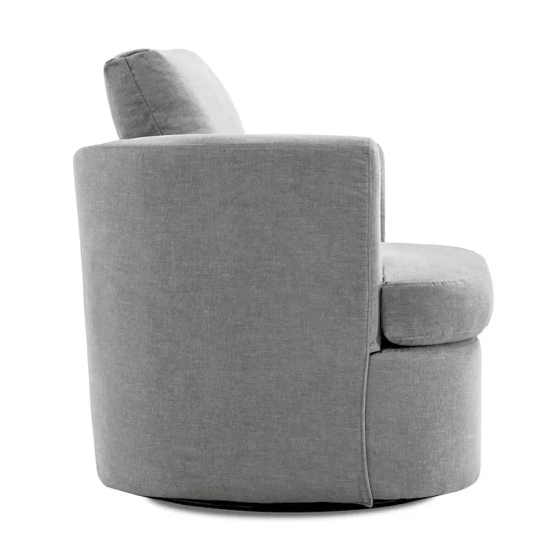 Juego de sillones giratorios tapizados en chenilla moderna, juego de sillones giratorios modernos para sala de estar