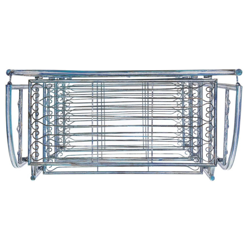 SAFAVIEH Bryn Estantería de panadero victoriana de hierro forjado de 4 niveles para exteriores - 25 pulg. An. x 15 pulg. Prof. x 63 pulg. Al. - 25 An. x 15 Prof. x 63 Al.