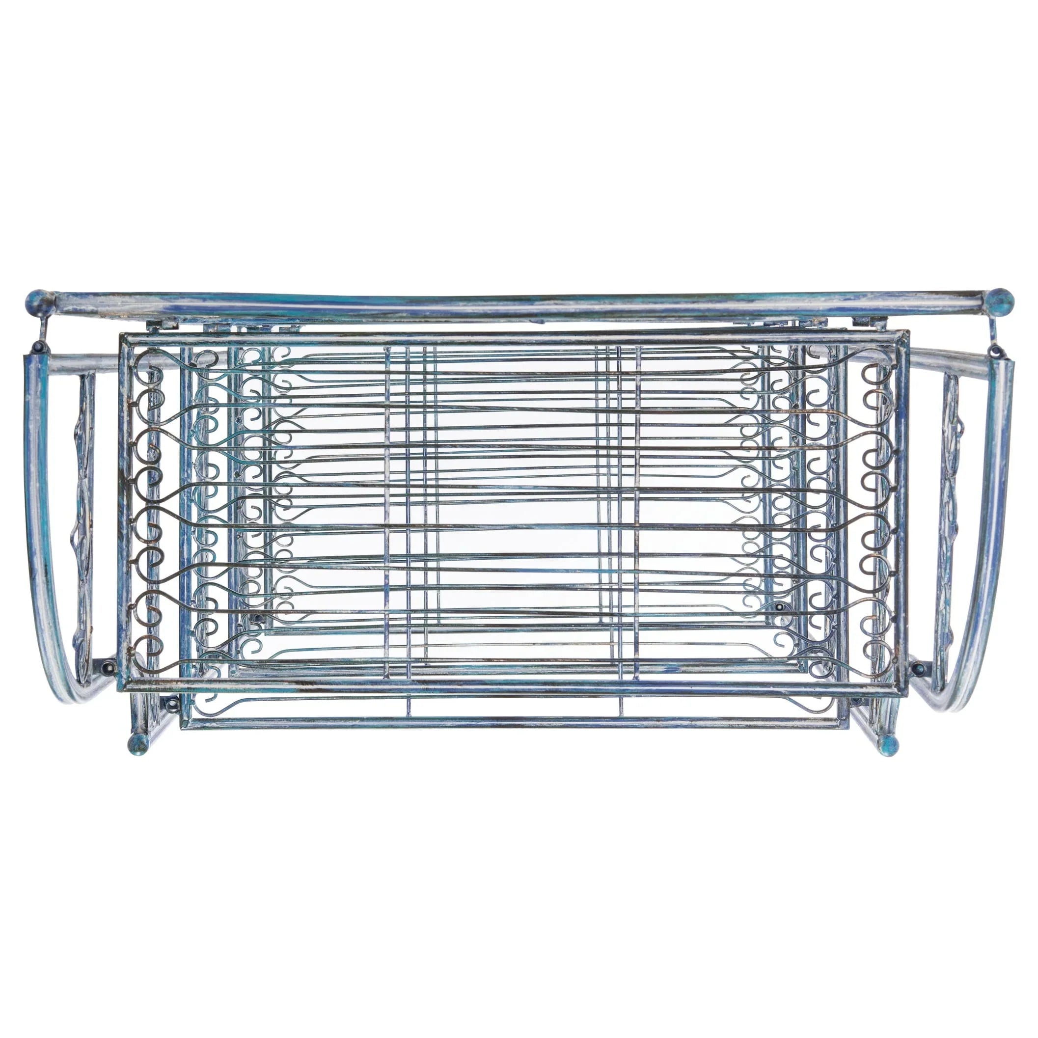 SAFAVIEH Bryn Estantería de panadero victoriana de hierro forjado de 4 niveles para exteriores - 25 pulg. An. x 15 pulg. Prof. x 63 pulg. Al. - 25 An. x 15 Prof. x 63 Al.