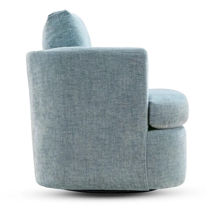 Juego de sillones giratorios tapizados en chenilla moderna, juego de sillones giratorios modernos para sala de estar