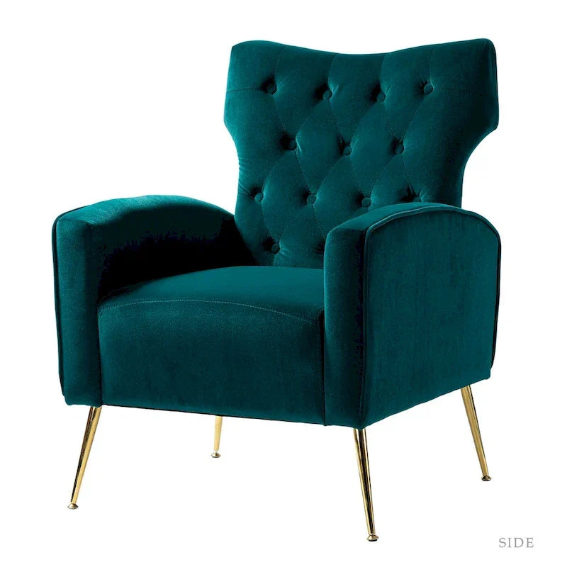 Sillón Abadiana Acolchado con Base Metálica