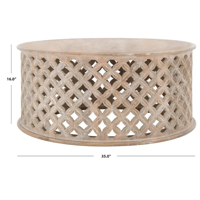 Mesa de centro redonda Antkea de SAFAVIEH - 35 L x 35 An x 16 Al - 35Anx35Fx16Al