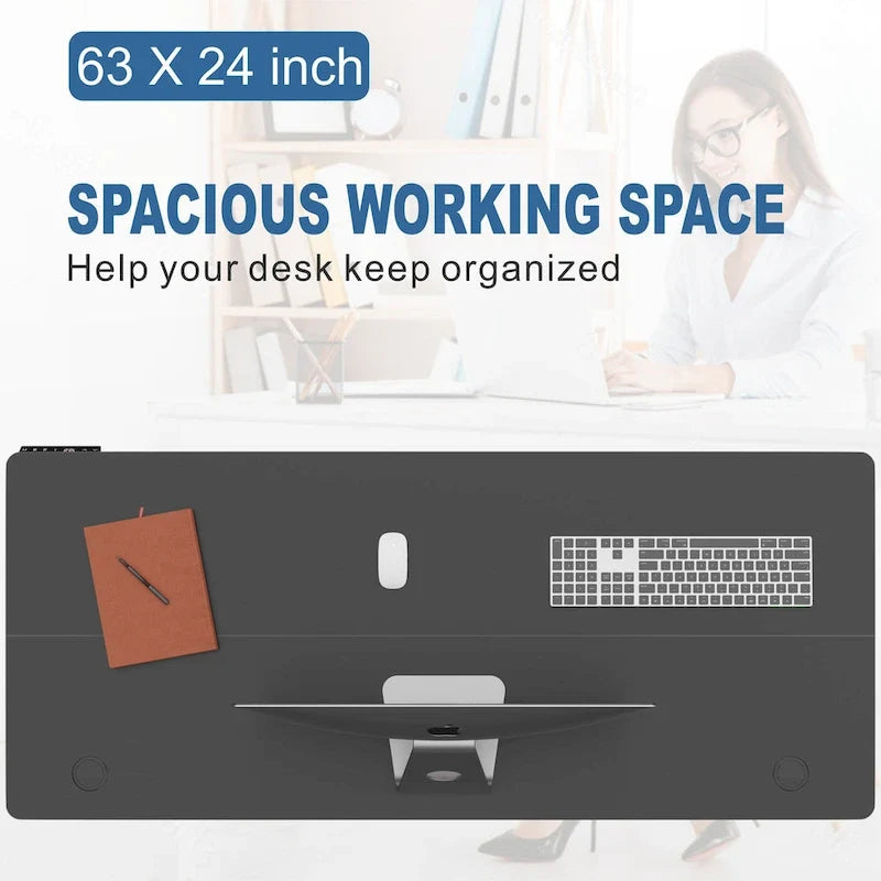 Futzca Escritorio eléctrico de altura ajustable, escritorio para ordenador de pie con tablero empalmado